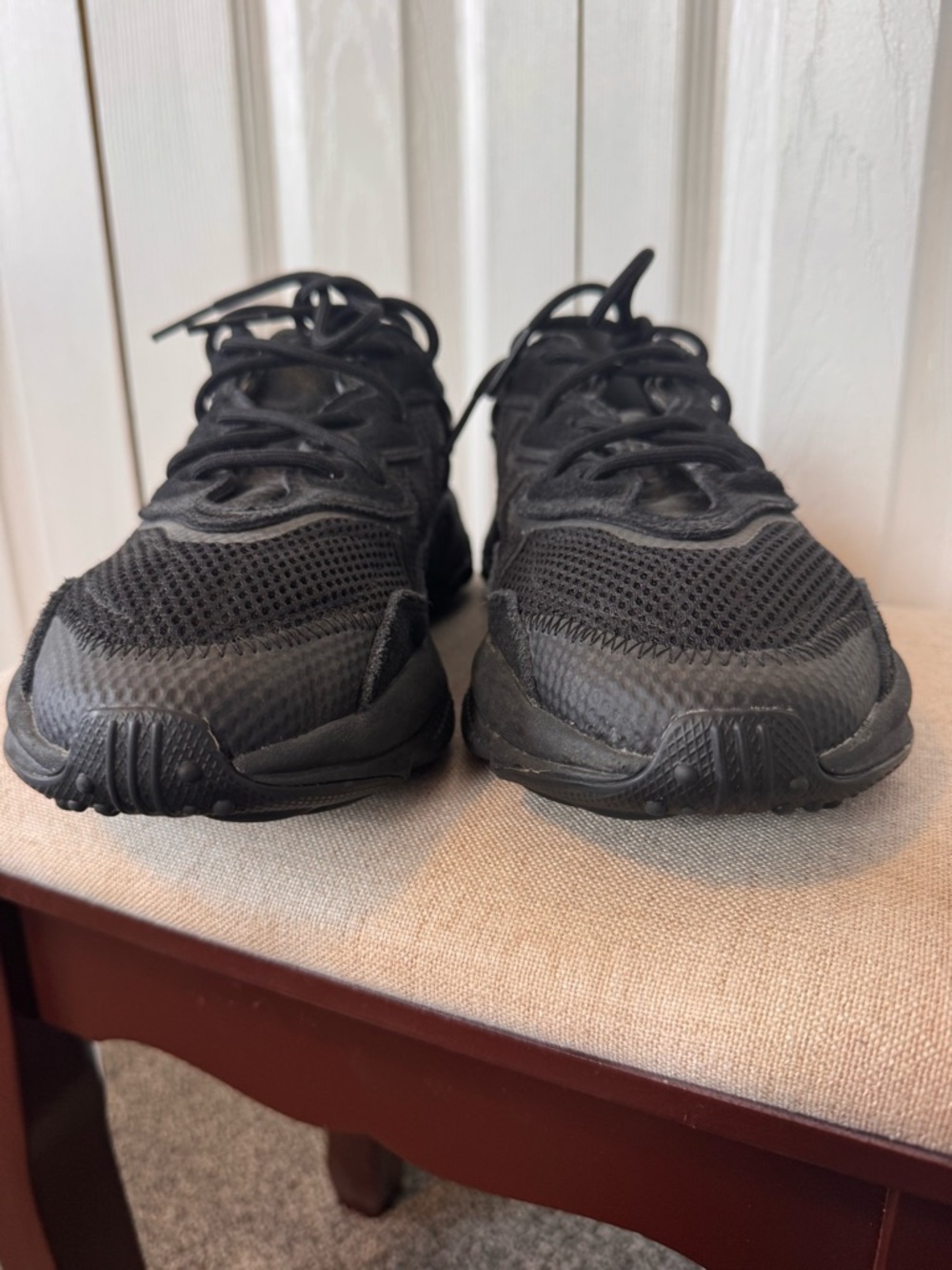 Mens Adidas Ozweego Core Black Sneakers US Sz 8 Mesh Upper Suede Lace Up - Picture 5 of 14